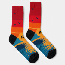 Sonnenuntergangs-Strandsocken