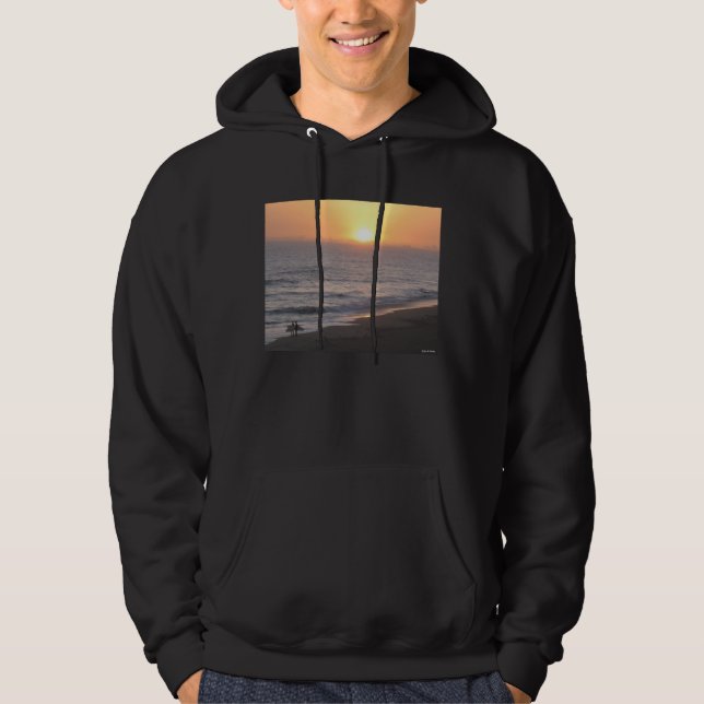Sonnenuntergangs-Surfer Hoodie (Vorderseite)