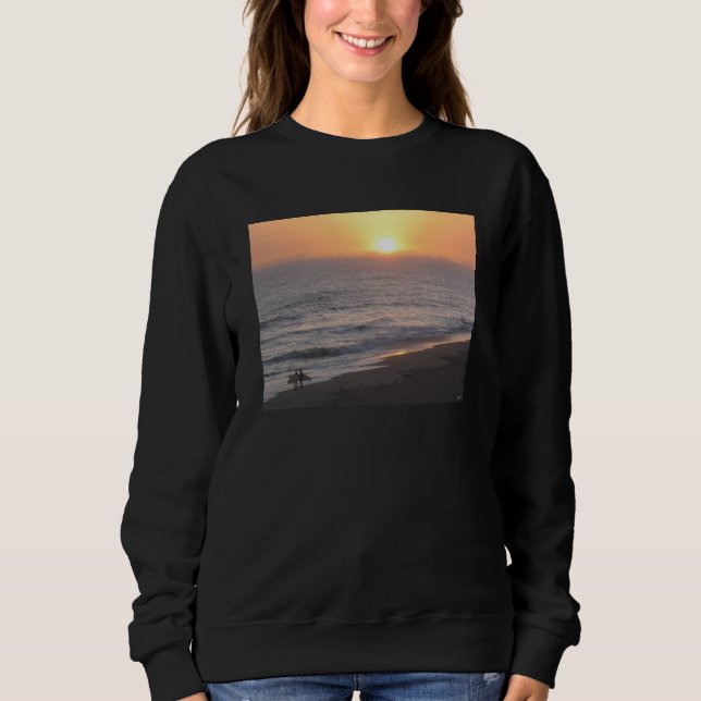 Sonnenuntergangs-Surfer Sweatshirt (Vorderseite)