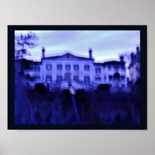 Sonnenuntergangs-Villa Poster