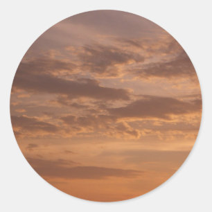Sonnenuntergangs-Wolken II Pastell Abstrakt Natur Runder Aufkleber