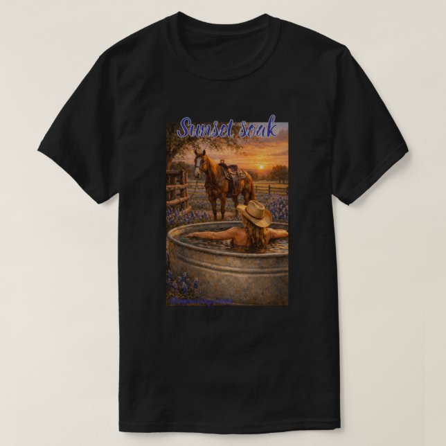 Sonnenuntergangsbad T-Shirt (Design vorne)
