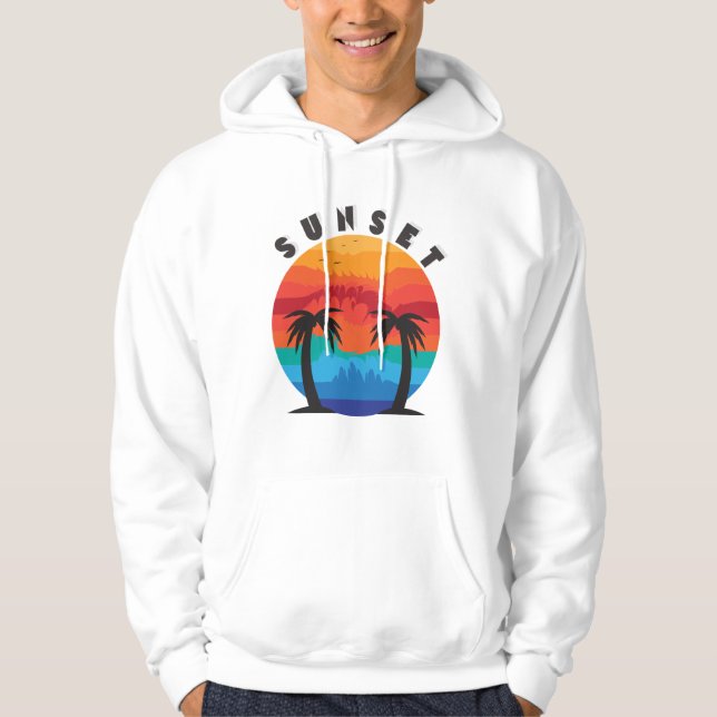 Sonnenuntergangsbild Hoodie (Vorderseite)