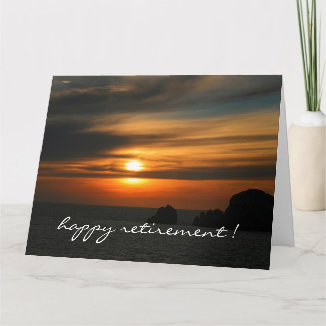 Sonnenuntergangsfarben groß karte (Vorderseite)