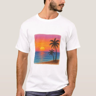 Sonnenuntergangsgemälde T-Shirt