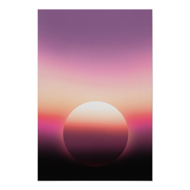 Sonnenuntergangshimmel bunt poster (Vorderseite)