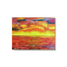 Sonnenuntergangslandschaft Hintergrund Leinwand