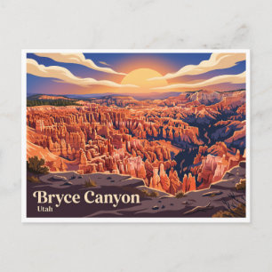 Sonnenuntergangspunkt Bryce Canyon Utah Postkarte