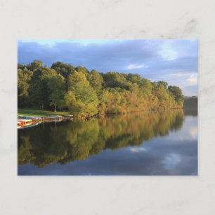 Sonnenuntergangsreflektionen Postkarte