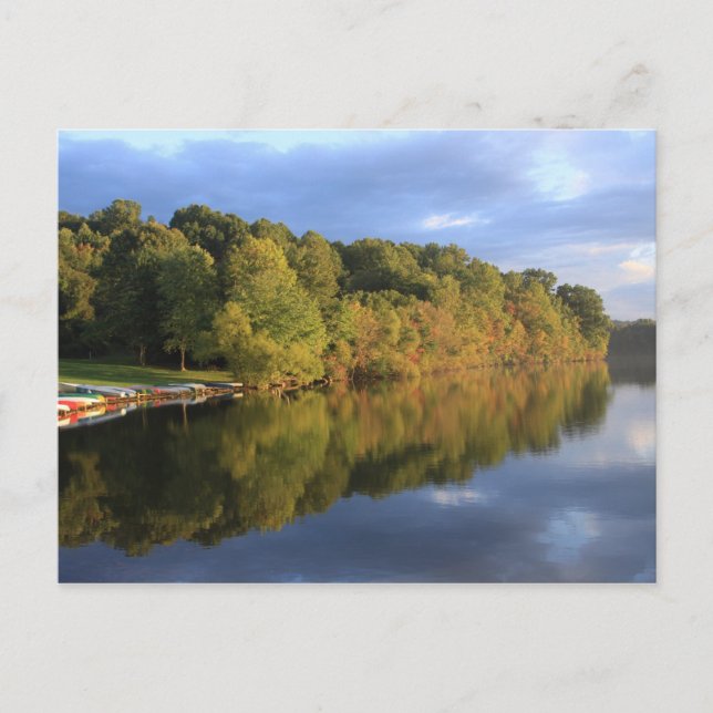 Sonnenuntergangsreflektionen Postkarte (Vorderseite)