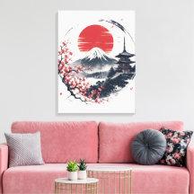 Sonnenuntergangsserenität am Berg Fuji – Japanisch