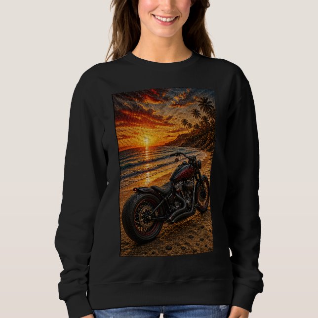 Sonnenuntergangsstrand Custom Cruiser – 3D Mikro-M Sweatshirt (Vorderseite)