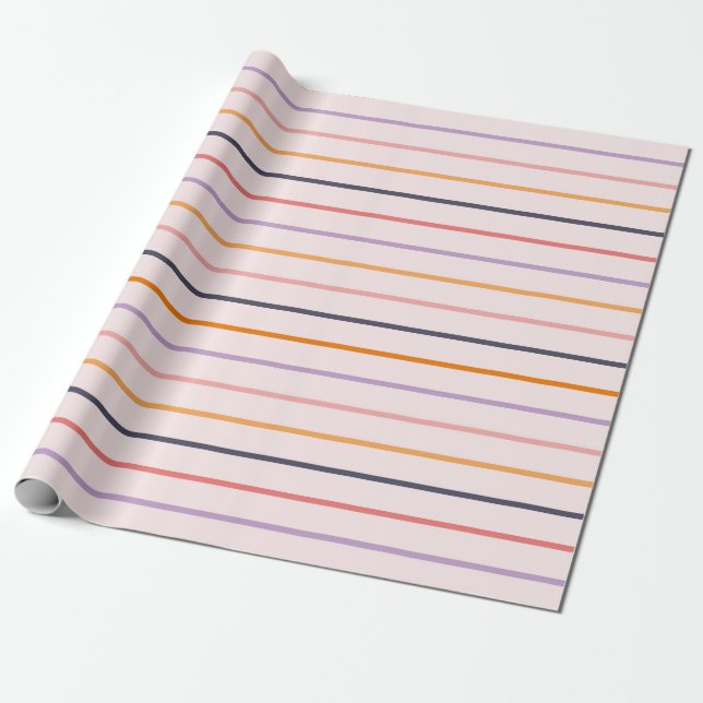 Sonnenuntergangsstreifen Geschenkpapier (Ungerollt)