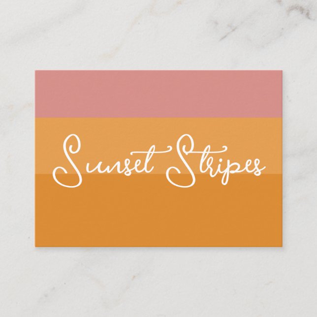 Sonnenuntergangsstreifen Visitenkarte (Vorderseite)
