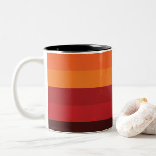 Sonnenuntergangsstreifen Zweifarbige Tasse