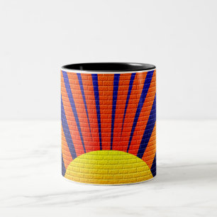 Sonnenuntergangswand Zweifarbige Tasse
