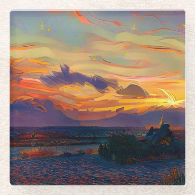 SONNENUNTERNEHMEN GLASUNTERSETZER (Vorderseite)