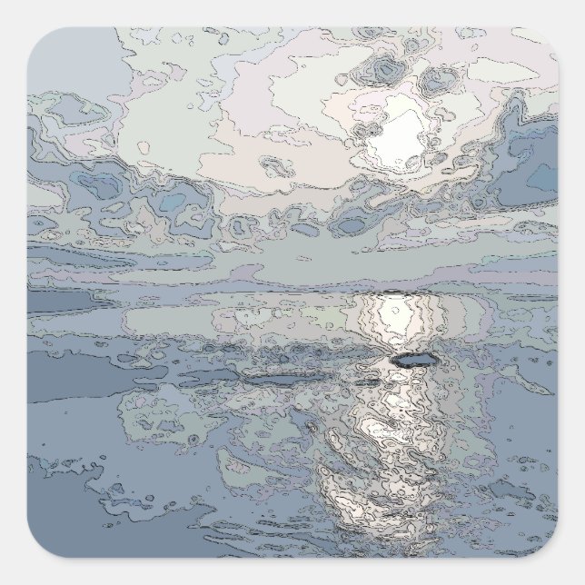 SONNENUNTERNEHMEN QUADRATISCHER AUFKLEBER (Vorderseite)