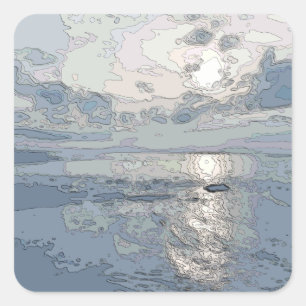 SONNENUNTERNEHMEN QUADRATISCHER AUFKLEBER