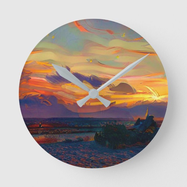 SONNENUNTERNEHMEN RUNDE WANDUHR (Vorderseite)