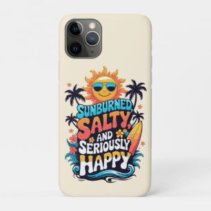 Sonnenverbrannt Salzig und Glücklich – Retro-Stran Case-Mate iPhone Hülle