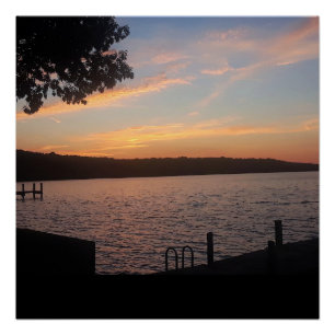 SONNENVERKEHR AUF DEM SEE VON CAYUGA POSTER