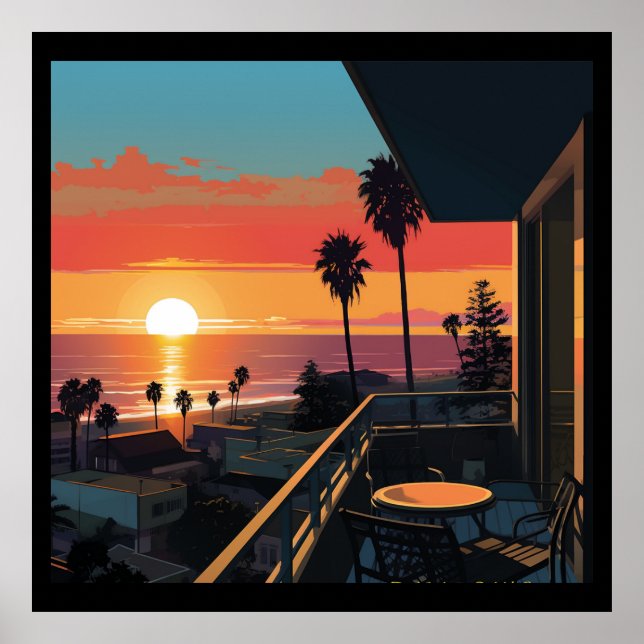 SONNENVERKEHR IN SANTA MONICA #1 POSTER (Vorne)