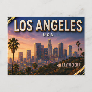 Sonnenverwöhnte Erinnerungen an Los Angeles überal Postkarte