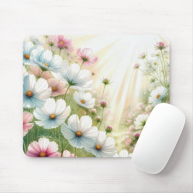 Sonnenverwöhnter Kosmosgarten Mousepad (Mit Mouse)