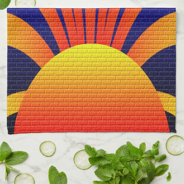 Sonnenwand Geschirrtuch (Gefaltet)