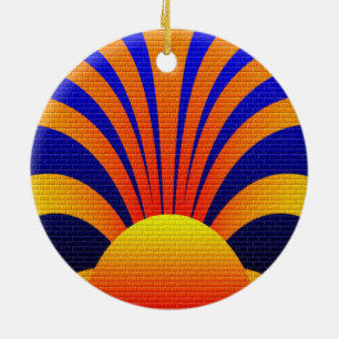 Sonnenwand Keramik Ornament