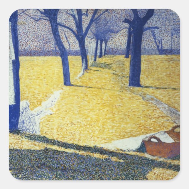 Sonnenwaschen, 1905 quadratischer aufkleber (Vorderseite)