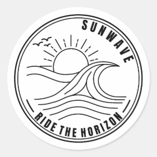 Sonnenwelle Runder Aufkleber