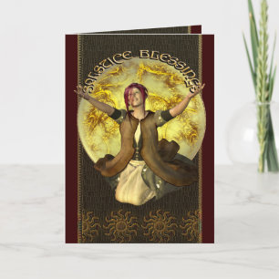 Sonnenwende-Segen-Gruß-Karte Karte