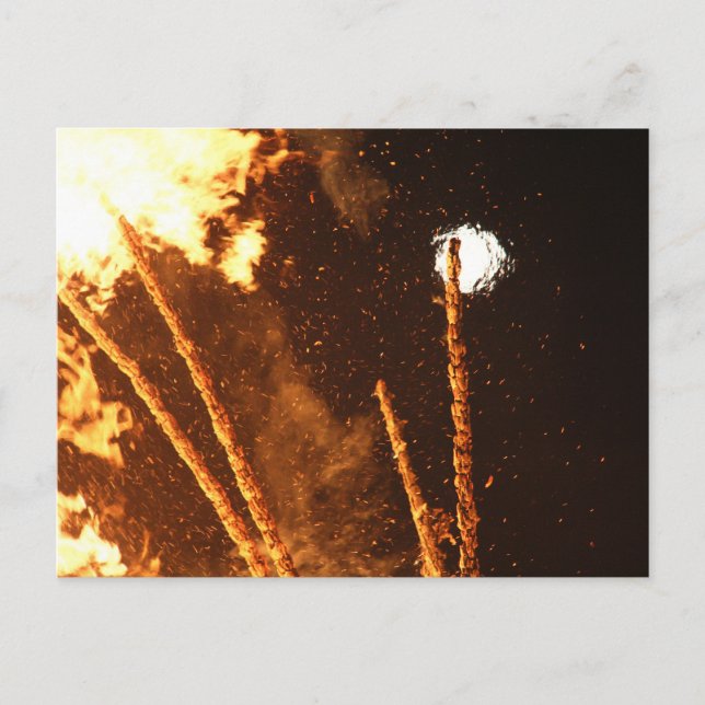 SONNENWENDFEUER IN STAUDEN BEI OBERNDORF POSTKARTE (Vorderseite)