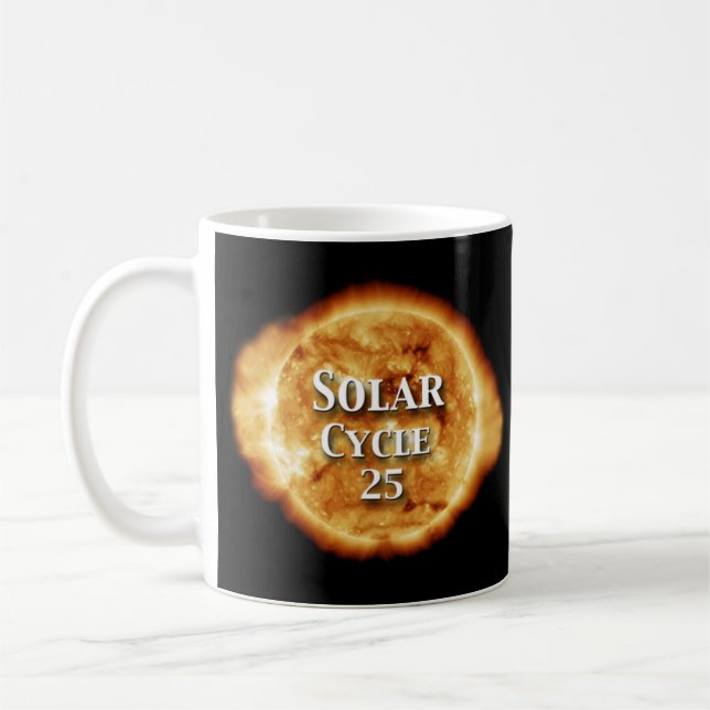Sonnenzyklus 25 Active Sun Kaffeetasse (Links)