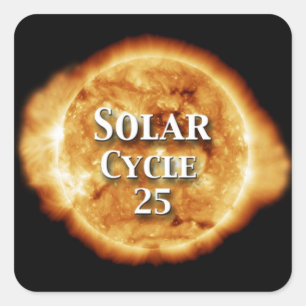 Sonnenzyklus 25 Active Sun Quadratischer Aufkleber