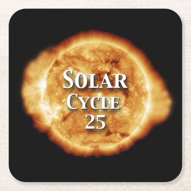 Sonnenzyklus 25 Active Sun Rechteckiger Pappuntersetzer (Vorderseite)