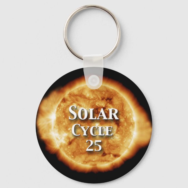 Sonnenzyklus 25 Active Sun Schlüsselanhänger (Vorderseite)