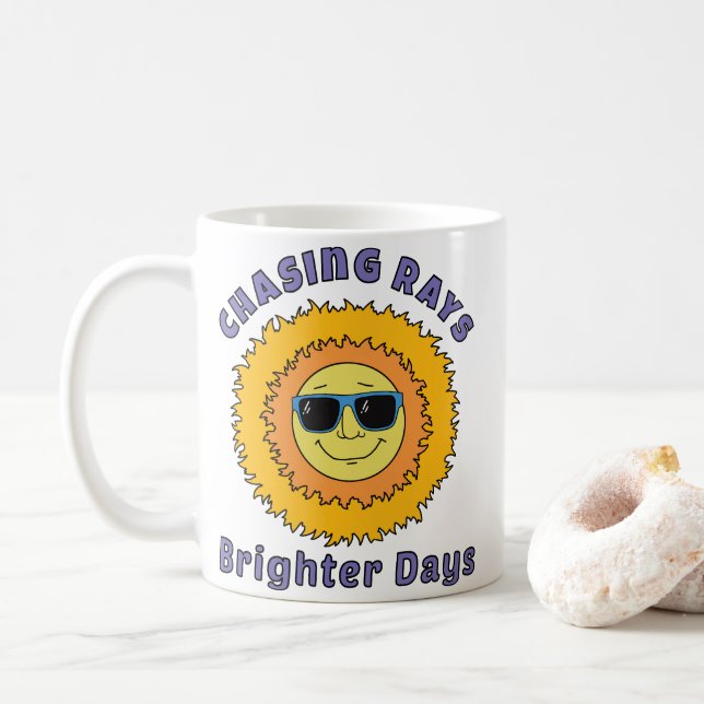 Sonnestrahlen jagen kaffeetasse (Mit Donut)
