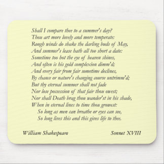 Sonnet # 18 von William Shakespeare Mousepad
