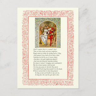 Sonnet # 18 von William Shakespeare Postkarte