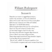 Sonnet 6 von William Shakespeare