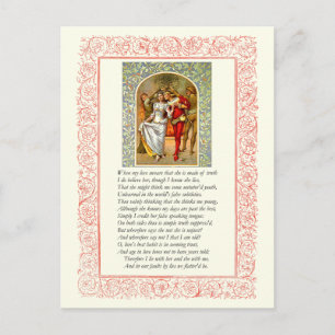 Sonnet Number 138 by William Shakespeare Postkarte
