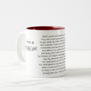 Sonnet Shakespeare 18   Zwei-Tone-Tasse Zweifarbige Tasse
