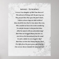 Sonnet zu Science Edgar Allan Poe Geem