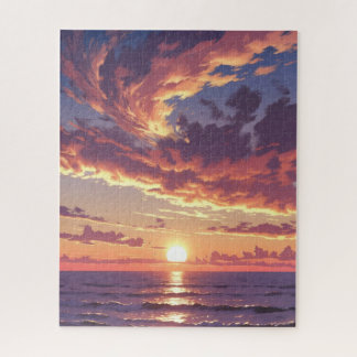 Sonneuntergangs-Puzzle Puzzle
