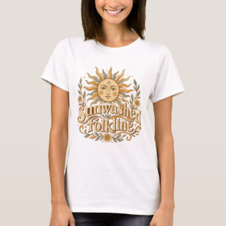 Sonngewaschene Folkline Vintage Himmels-Sonne und T-Shirt