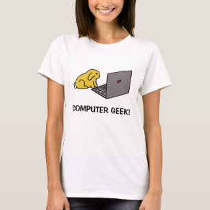 Sonnig auf Laptop, COMPUTER GEEK! T-Shirt