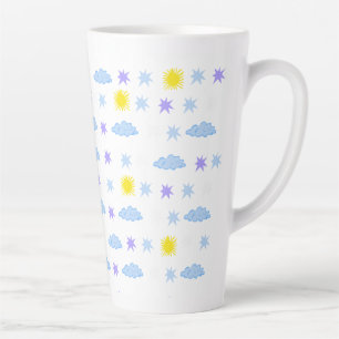 Sonnig, bewölkt, Muster des Sternwetters Milchtasse